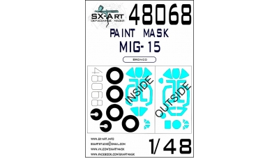 Маски для МиГ-15/бис (BRONCO) - SX-ART 48068 1/48