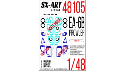Маски для EA-6B Grumman, Prowler (KINETIC) - SX-ART 48105 1/48