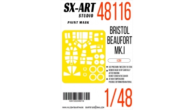 Маски для Beaufort Mk I Bristol (ICM) - SX-ART 48116 1/48