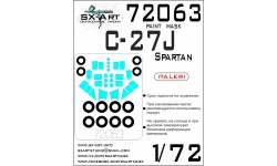 Маски для C-27J Alenia, Spartan (ITALERI) - SX-ART 72063 1/72