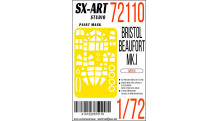 Маски для Beaufort Mk I Bristol (AIRFIX) - SX-ART 72110 1/72