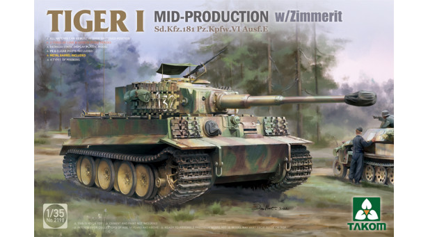 Tiger I, Panzerkampfwagen VI, Sd.Kfz. 181, Ausf. E, Henschel - 1/35 TAKOM 2198 Tiger I, Panzerkampfwagen VI, Sd.Kfz. 181, Ausf. E, Henschel - 1/35 TAKOM 2198