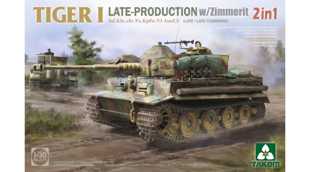 Tiger I, Panzerkampfwagen VI, Sd.Kfz. 181 / Panzerbefehlswagen Tiger, Sd.Kfz. 267, Ausf. E, Henschel - 1/35 TAKOM 2199 Tiger I, Panzerkampfwagen VI, Sd.Kfz. 181 / Panzerbefehlswagen Tiger, Sd.Kfz. 267, Ausf. E, Henschel - 1/35 TAKOM 2199