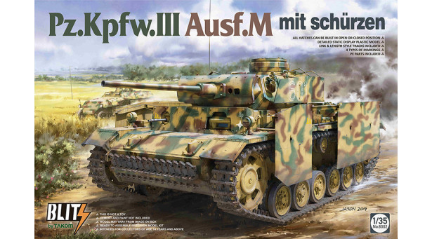 Panzerkampfwagen III, Sd.Kfz. 141/1 Ausf. M, T-III, Daimler-Benz - 1/35 TAKOM 8002 Panzerkampfwagen III, Sd.Kfz. 141/1 Ausf. M, T-III, Daimler-Benz - 1/35 TAKOM 8002