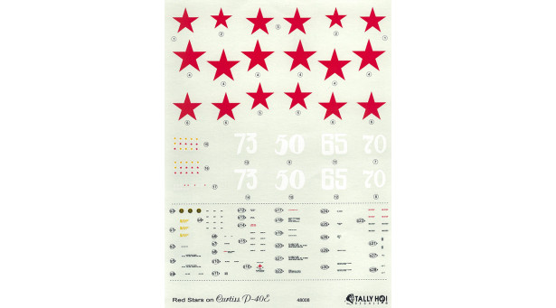 P-40E Curtiss, Warhawk - 1/48 TALLY HO DECALS 48008 P-40E Curtiss, Warhawk - 1/48 TALLY HO DECALS 48008