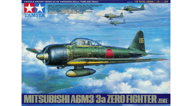 A6M3a Type 22/22a (Kou) Mitsubishi, Zero-sen, Zeke, Zero, Rei-sen, Hamp - 1/48 TAMIYA 61108 A6M3a Type 22/22a (Kou) Mitsubishi, Zero-sen, Zeke, Zero, Rei-sen, Hamp - 1/48 TAMIYA 61108