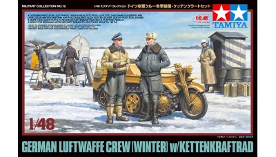 Kettenkrad HK 101, Sd.Kfz. 2, NSU & Фигурки пилотов Люфтваффе - TAMIYA 32412 1/48