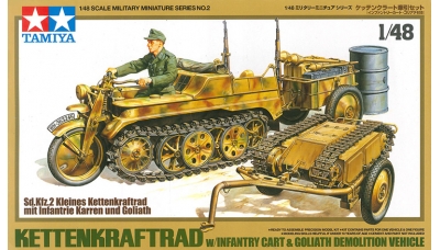 Kettenkrad HK 101, Sd.Kfz. 2, NSU & Leichter Ladungsträger Sd.Kfz. 302, Goliath E & Infanteriekarren If.8 - TAMIYA 32502 1/48