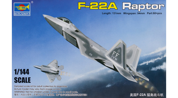F-22A Lockheed Martin, Raptor - 1/144 TRUMPETER 01317