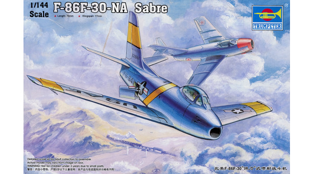 F-86F-30 North American Aviation (NAA), Sabre, Sabrejet - 1/144 TRUMPETER 01320