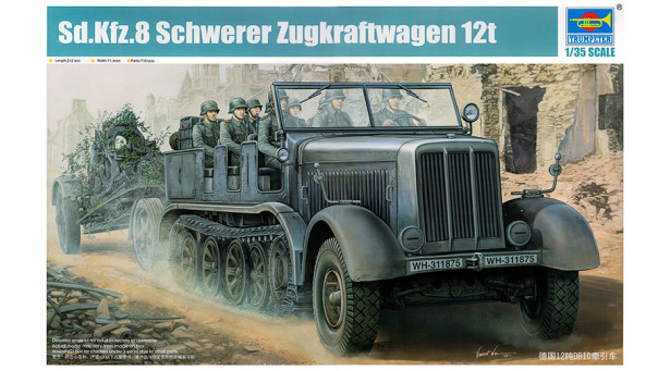Schwerer Zugkraftwagen 12t, Sd.Kfz. 8, DB 10, Daimler-Benz - 1/35 TRUMPETER 01583 Schwerer Zugkraftwagen 12t, Sd.Kfz. 8, DB 10, Daimler-Benz - 1/35 TRUMPETER 01583