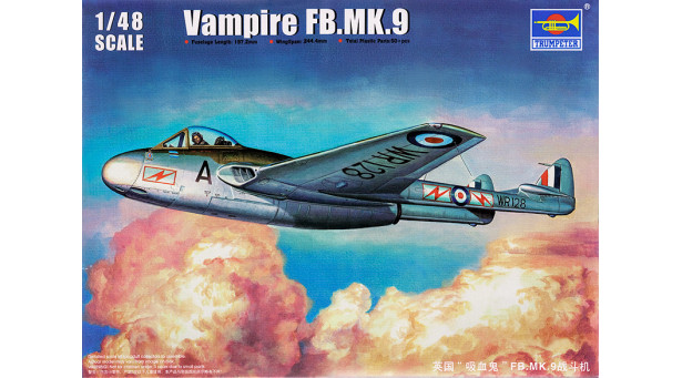 Vampire FB.Mk. 9 de Havilland - 1/48 TRUMPETER 02875