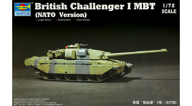 FV4030/4 Royal Ordnance Factories (ROF) Leeds, Alvis, Challenger 1, Main Battle Tank (MBT) - 1/72 TRUMPETER 07106 FV4030/4 Royal Ordnance Factories (ROF) Leeds, Alvis, Challenger 1, Main Battle Tank (MBT) - 1/72 TRUMPETER 07106