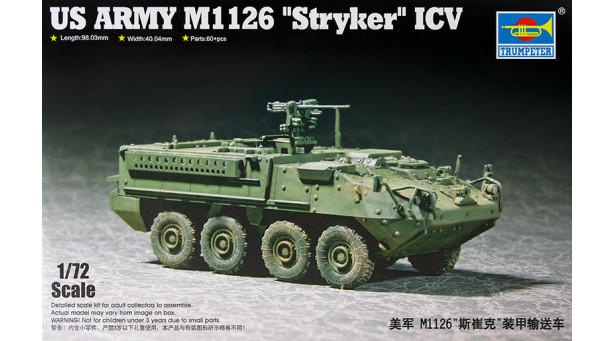 M1126 Infantry Carrier Vehicle (ICV), General Dynamics Land Systems, Stryker - 1/72 TRUMPETER 07255 M1126 Infantry Carrier Vehicle (ICV), General Dynamics Land Systems, Stryker - 1/72 TRUMPETER 07255