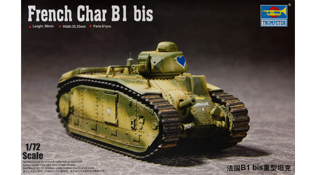 Char B1 bis, Renault, Schneider et Cie - 1/72 TRUMPETER 07263