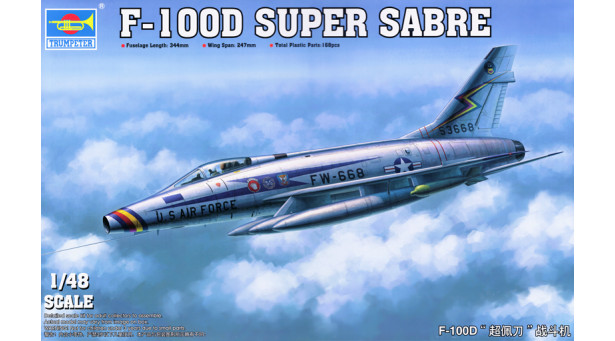 F-100D North American Aviation (NAA), Super Sabre - 1/48 TRUMPETER 02839