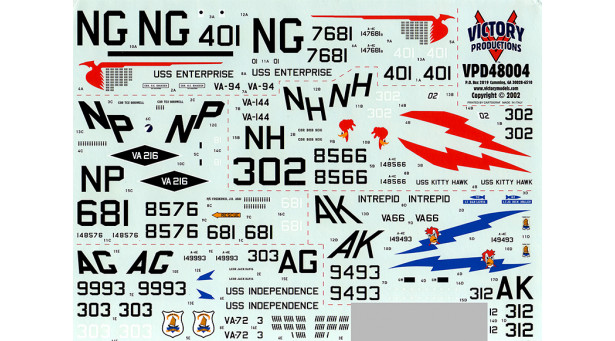 A-4C/E Douglas, Skyhawk, Scooter - 1/48 VICTORY PRODUCTIONS VPD48004