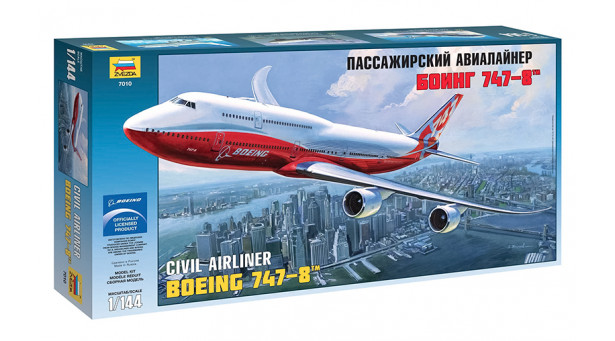 Boeing 747-8, Jumbo Jet - 1/144 ЗВЕЗДА 7010